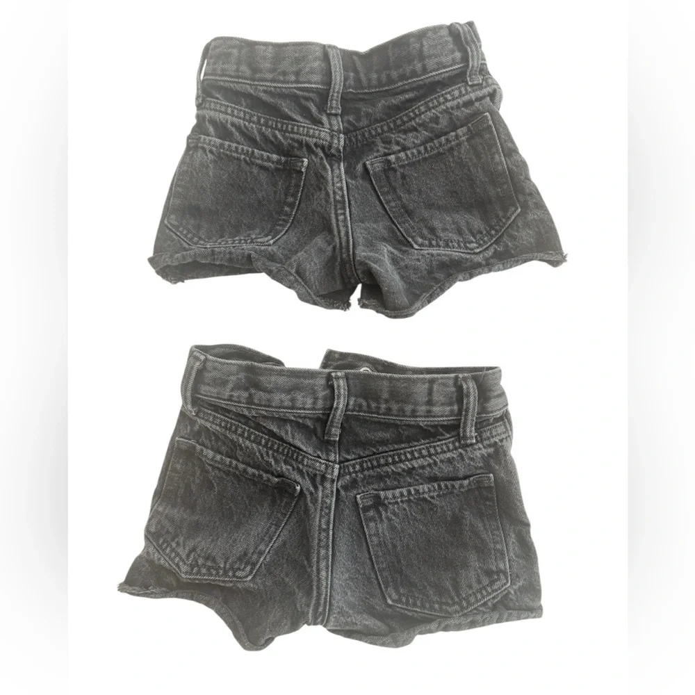 Old Navy - Black Distressed Denim Shorts - Set Of Two - Girls Size 6 Slim